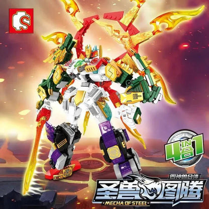Transforming Mecha Of Steel Robot Bricks Toy | 861pcs