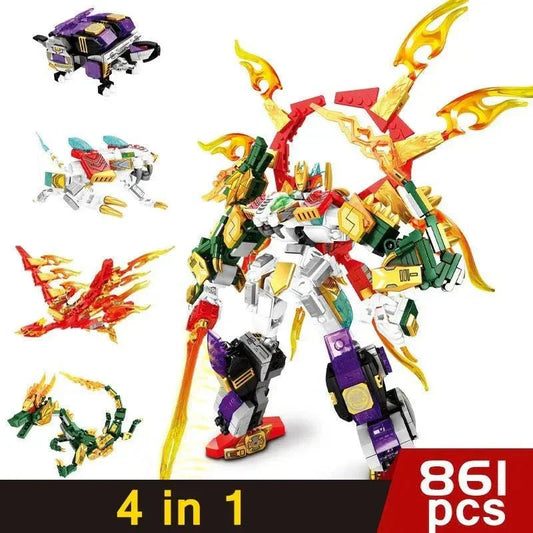 Transforming Mecha Of Steel Robot Bricks Toy | 861pcs