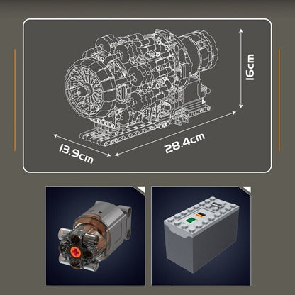 Turbojet Engine Model Kit | 1214pcs