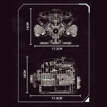 US Muscle V8 Engine | 689pcs