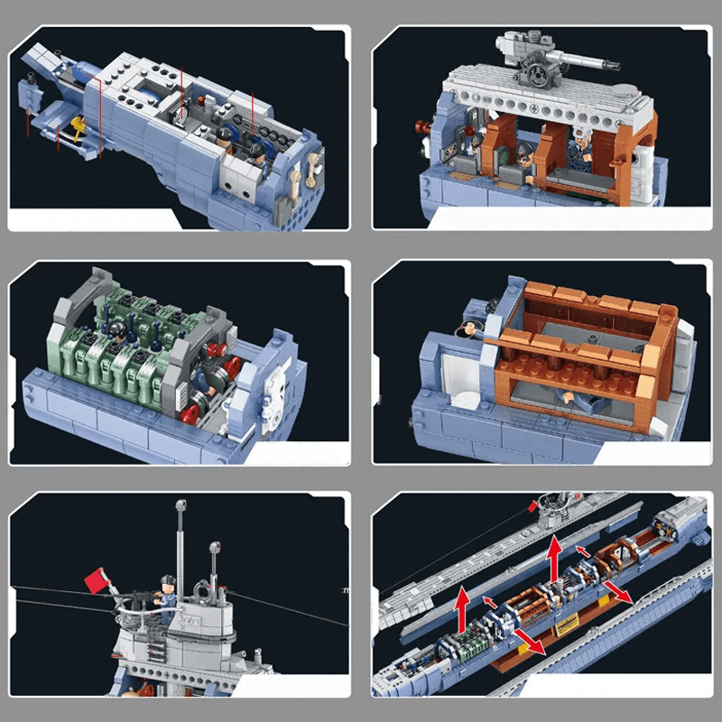 VIIC U-552 Submarine | 6171pcs