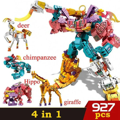 Wilderness Guardian Transforming Mecha Bricks Kids Toy | 927pcs