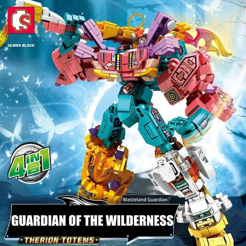Wilderness Guardian Transforming Mecha Bricks Kids Toy | 927pcs