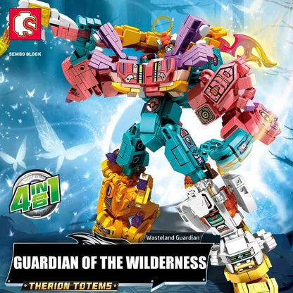 Wilderness Guardian Transforming Mecha Bricks Kids Toy | 927pcs