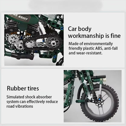 WWII Military Motorcycle | 550pcs
